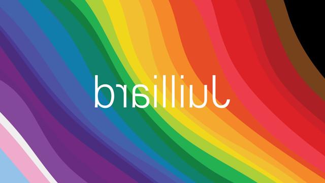 Juilliard rainbow pride graphic